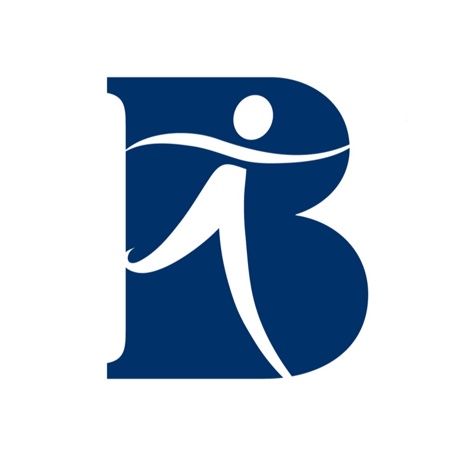 Logo of a stylized person inside the shape of the capital letter B